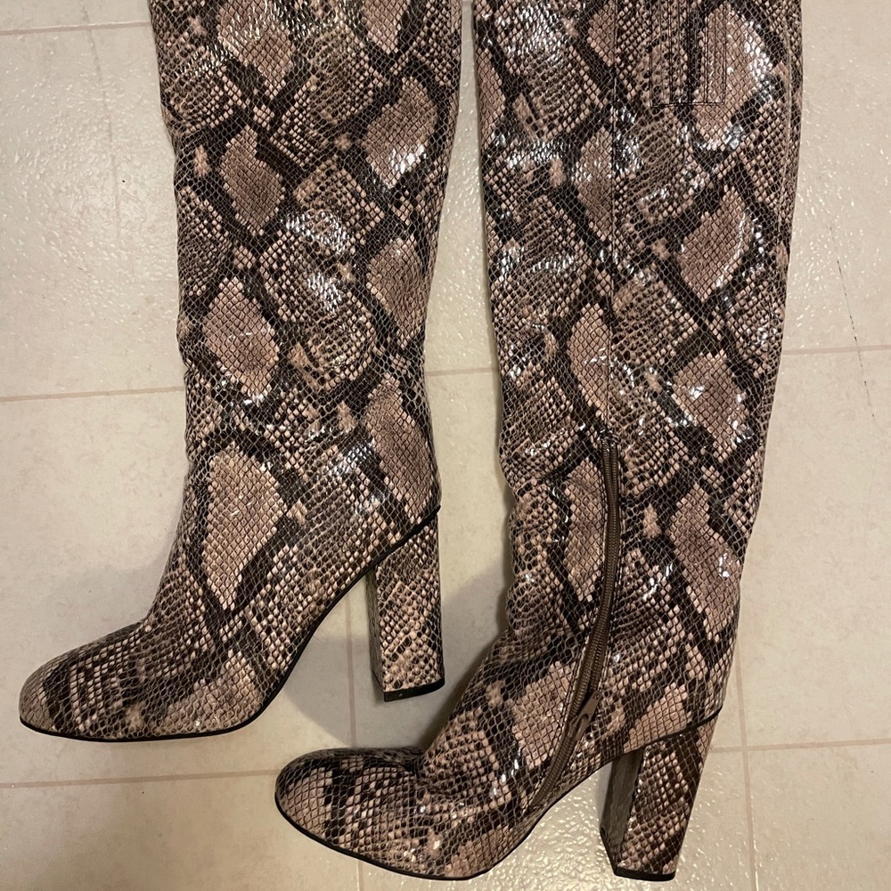 faux snake skin boots
